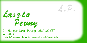 laszlo pevny business card